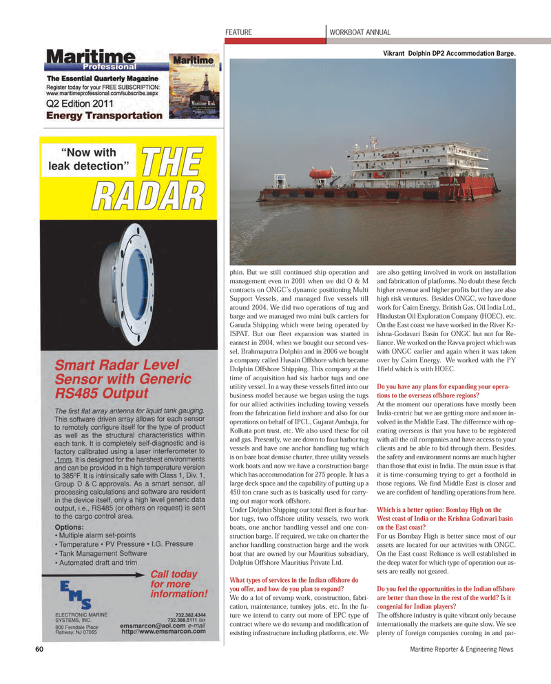 Maritime Reporter Magazine, page 60,  Nov 2011