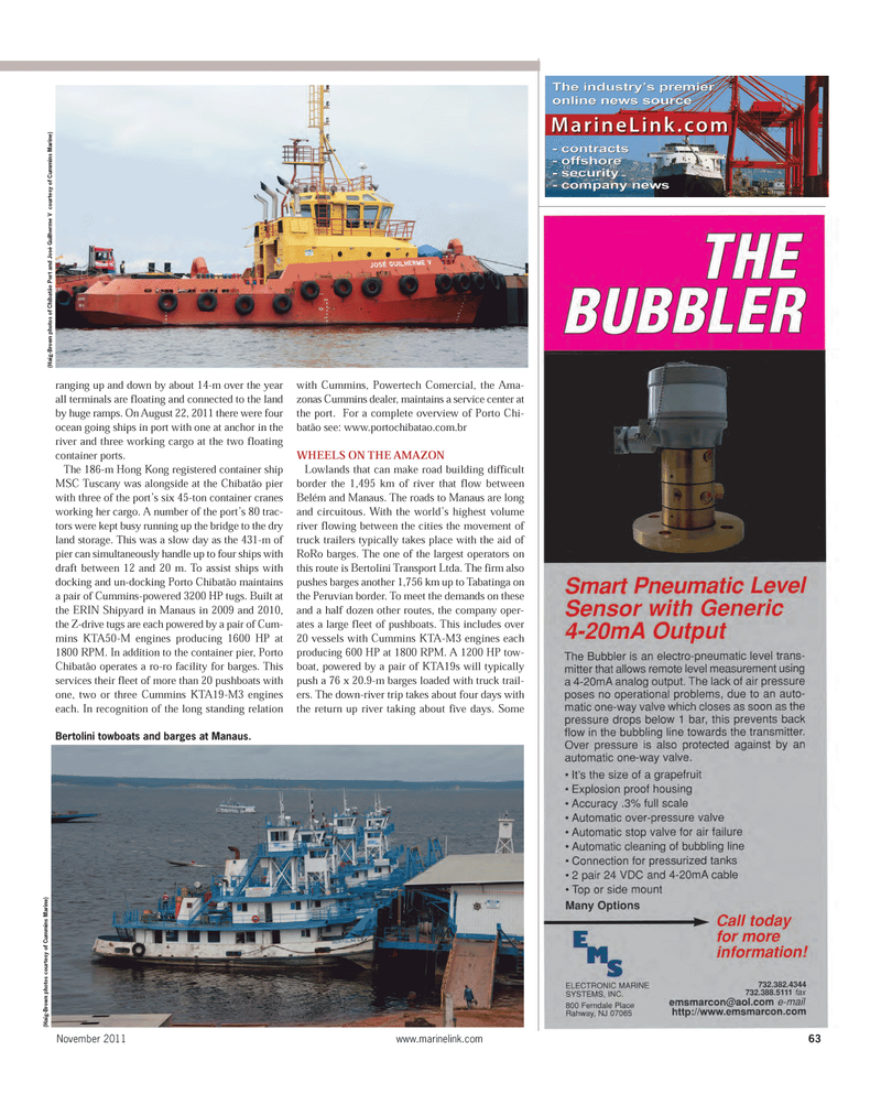 Maritime Reporter Magazine, page 63,  Nov 2011