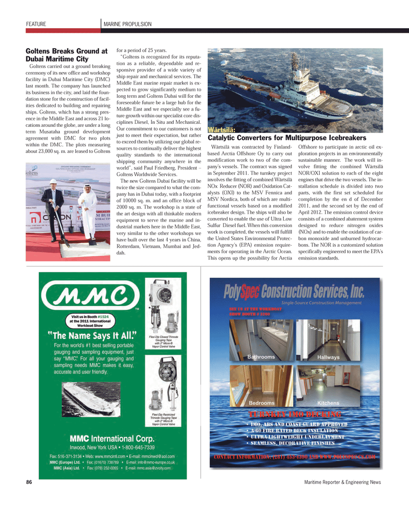 Maritime Reporter Magazine, page 86,  Nov 2011
