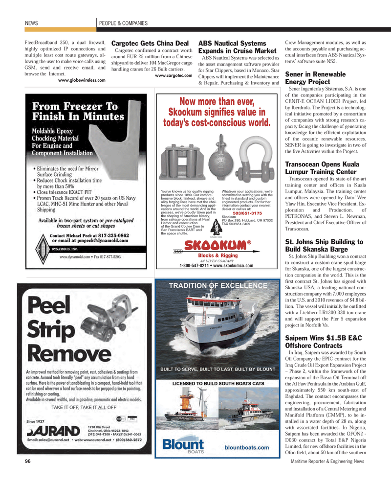 Maritime Reporter Magazine, page 96,  Nov 2011