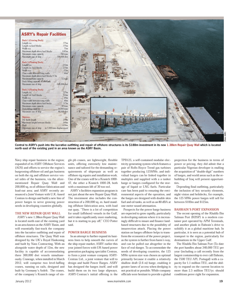 Maritime Reporter Magazine, page 19,  Jan 2012