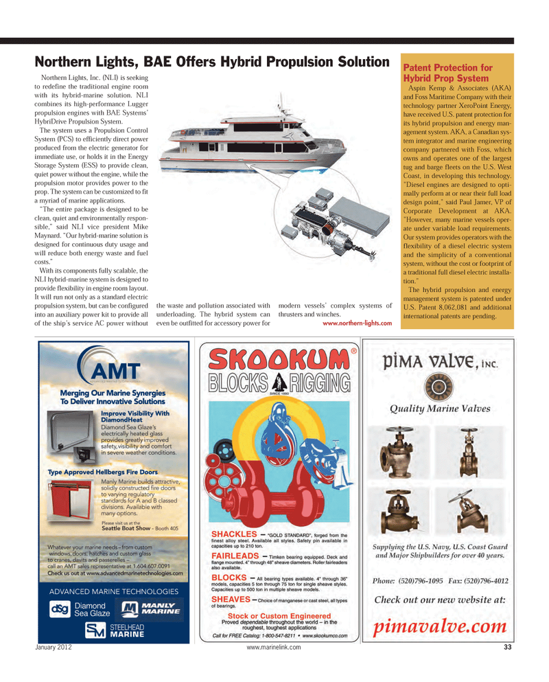 Maritime Reporter Magazine, page 33,  Jan 2012