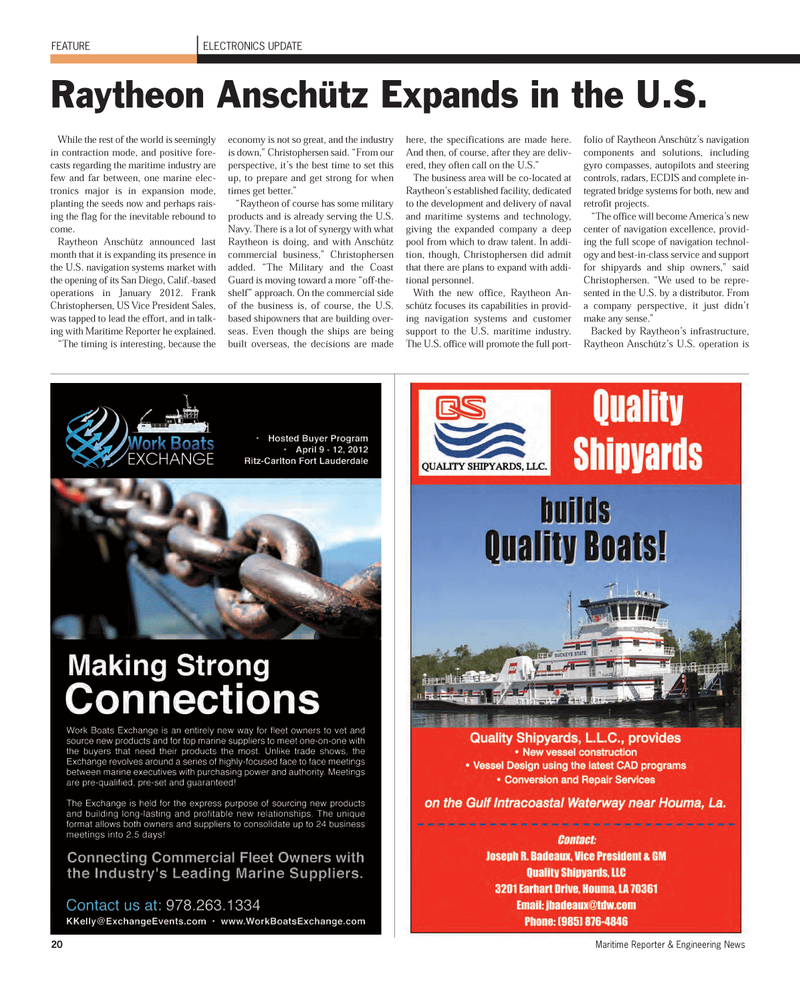 Maritime Reporter Magazine, page 20,  Feb 2012