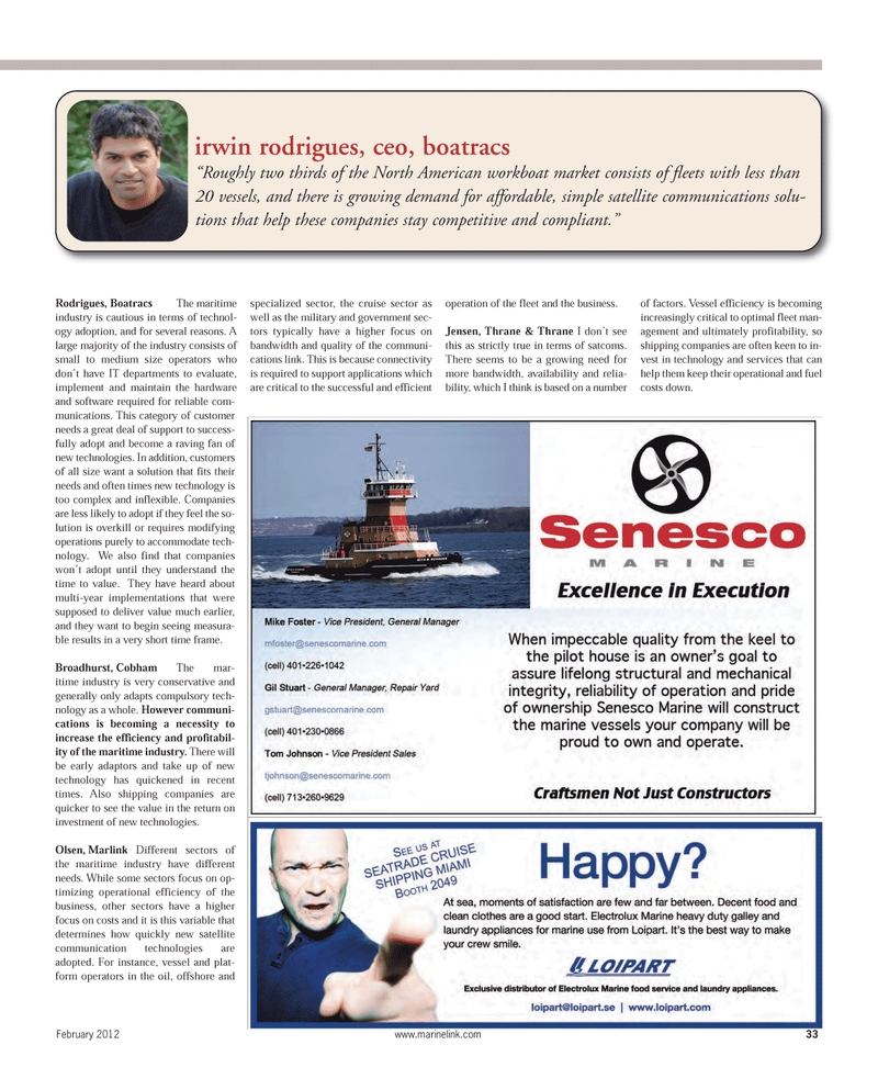 Maritime Reporter Magazine, page 33,  Feb 2012