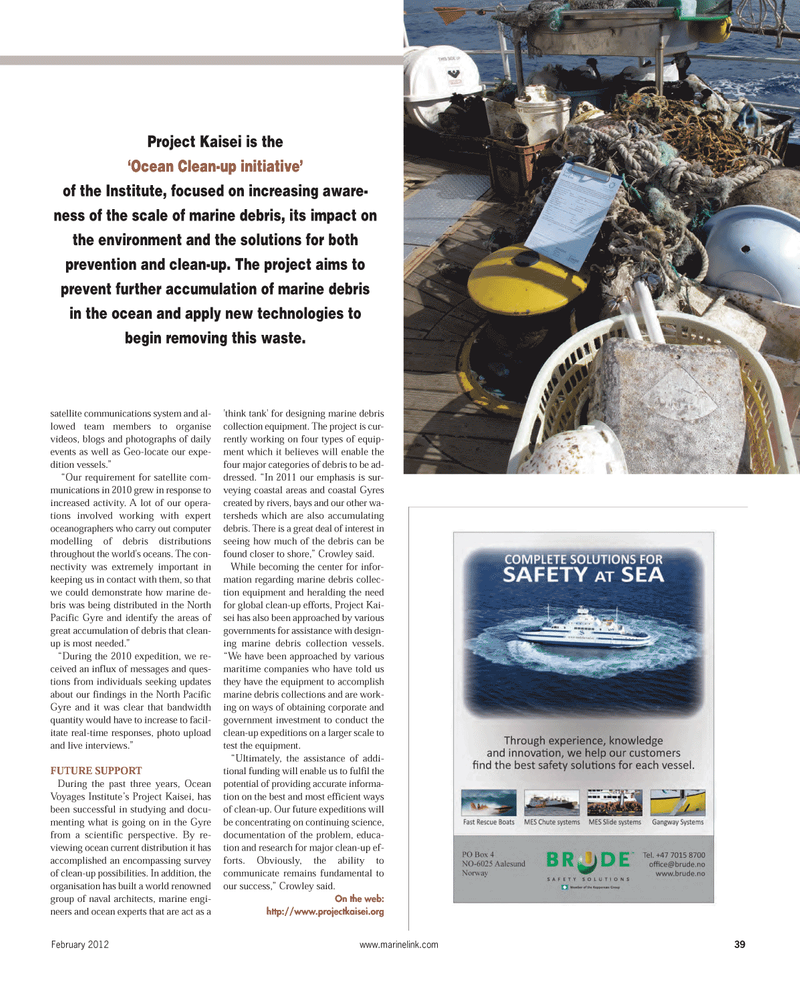 Maritime Reporter Magazine, page 39,  Feb 2012
