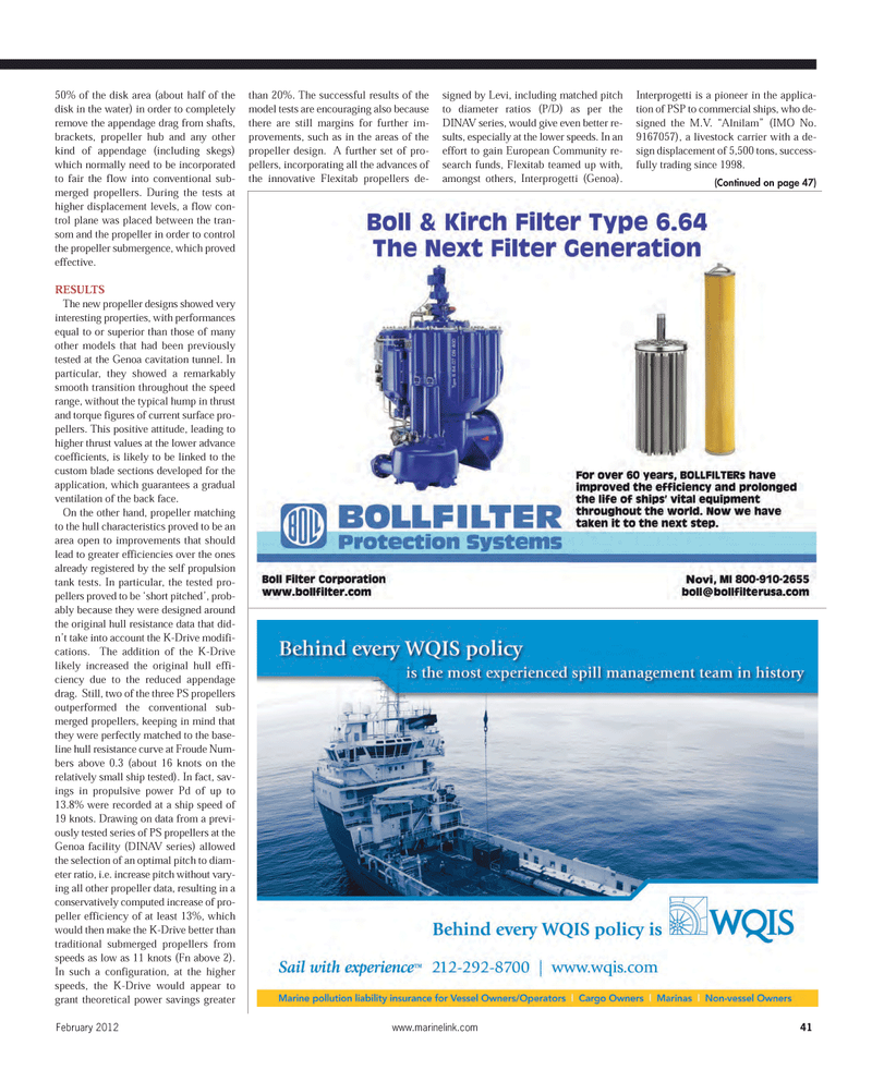 Maritime Reporter Magazine, page 41,  Feb 2012