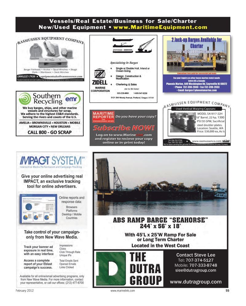 Maritime Reporter Magazine, page 55,  Feb 2012