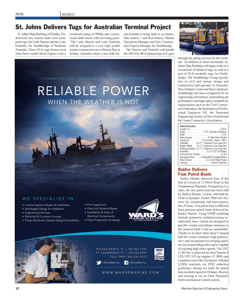 Maritime Reporter Magazine, page 12,  Mar 2012