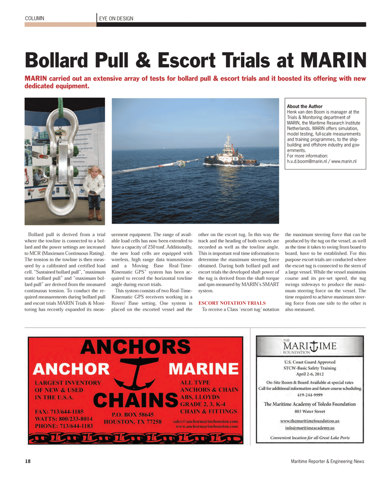 Maritime Reporter Magazine, page 18,  Mar 2012