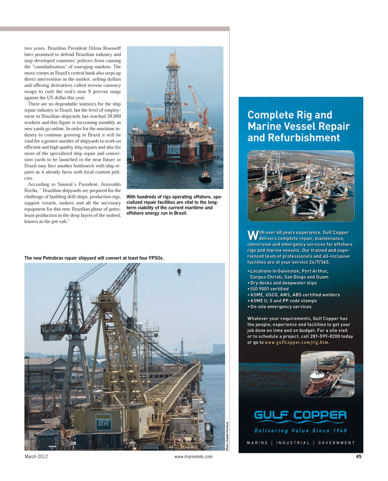 Maritime Reporter Magazine, page 45,  Mar 2012
