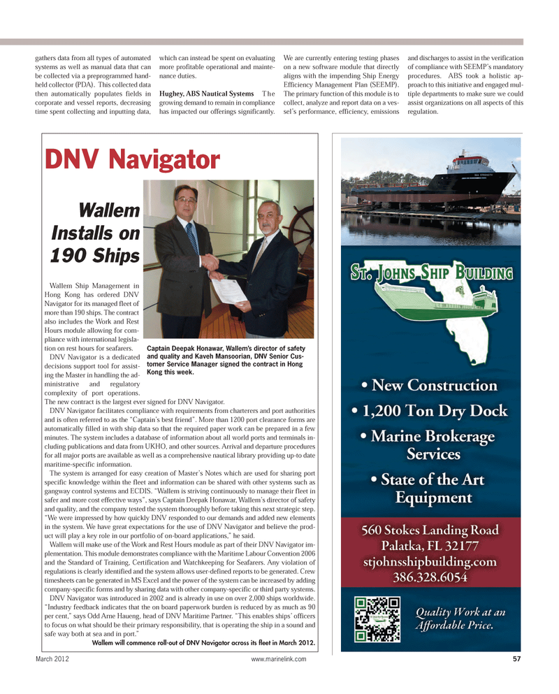 Maritime Reporter Magazine, page 57,  Mar 2012