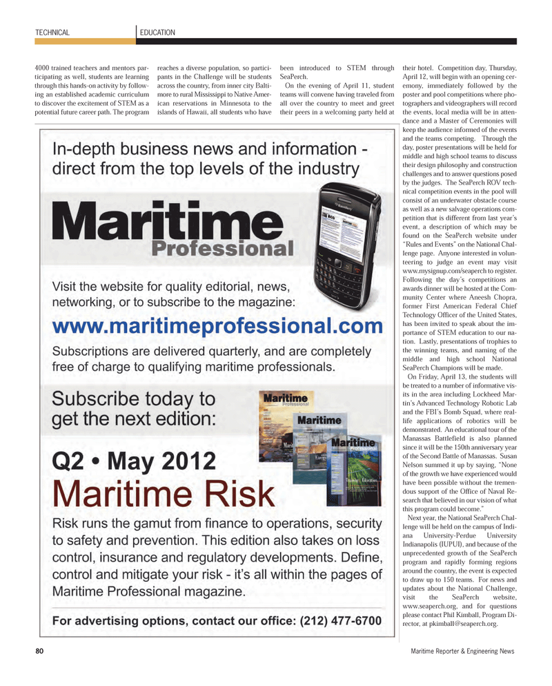 Maritime Reporter Magazine, page 80,  Mar 2012