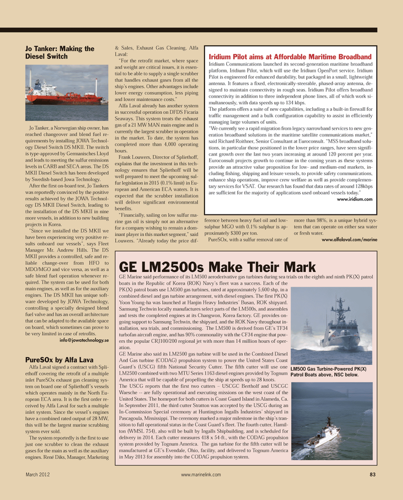 Maritime Reporter Magazine, page 83,  Mar 2012
