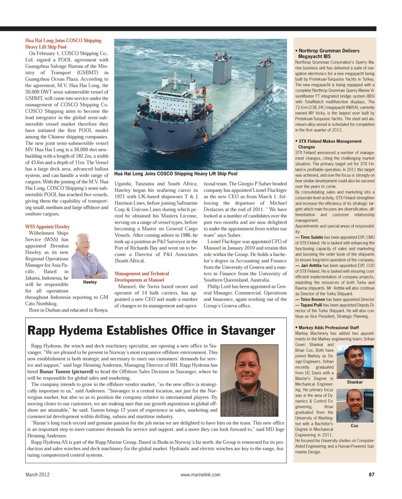 Maritime Reporter Magazine, page 87,  Mar 2012