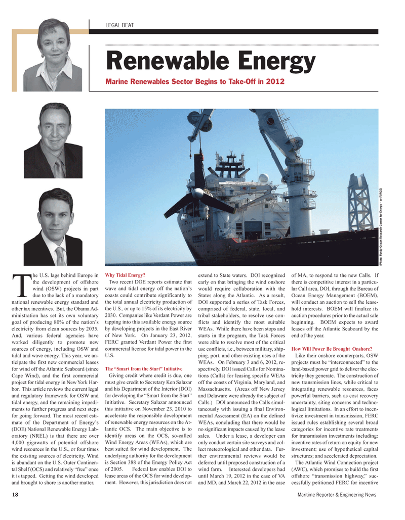 Maritime Reporter Magazine, page 18,  Apr 2012