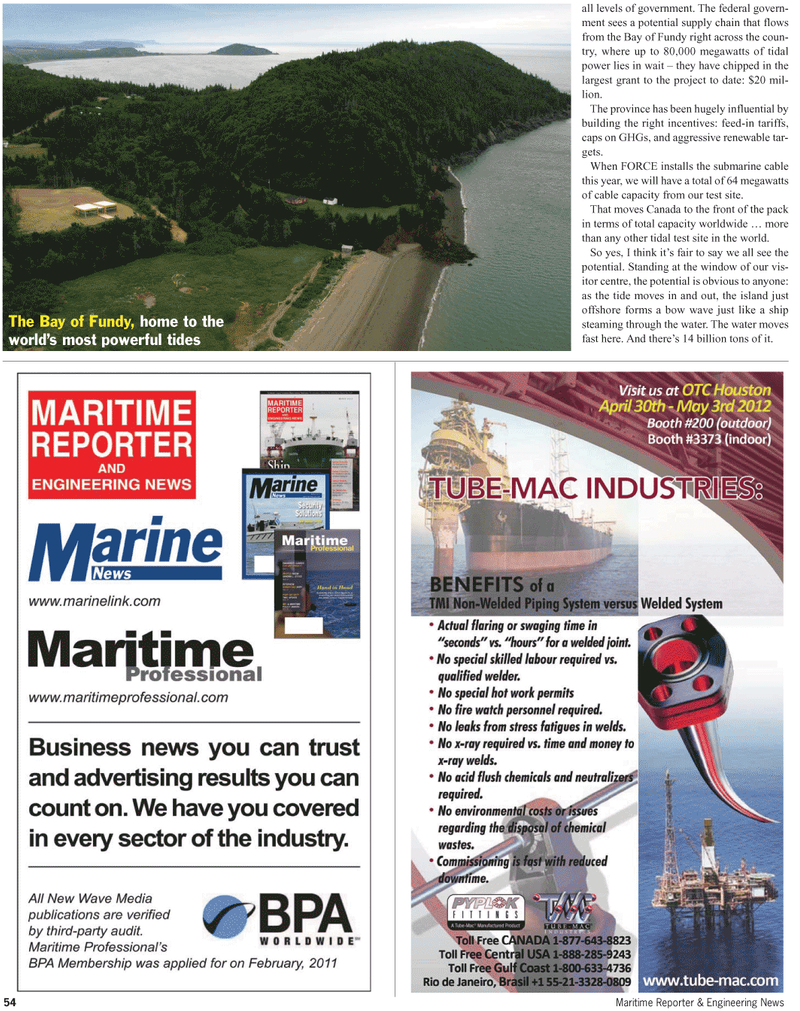 Maritime Reporter Magazine, page 58,  Apr 2012