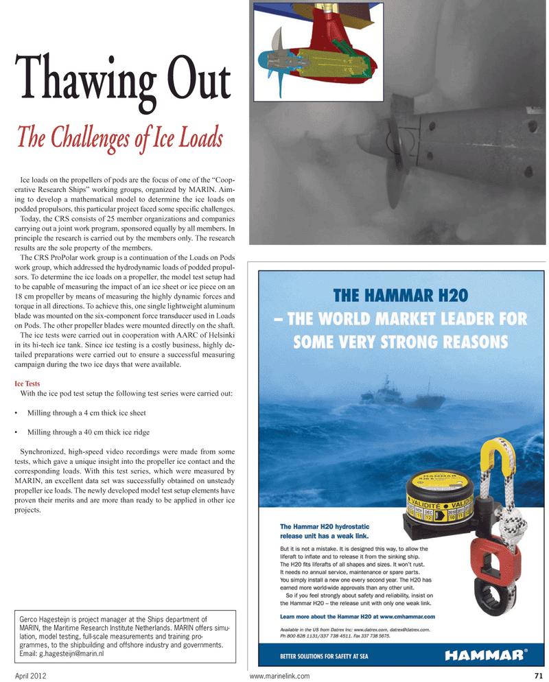 Maritime Reporter Magazine, page 75,  Apr 2012