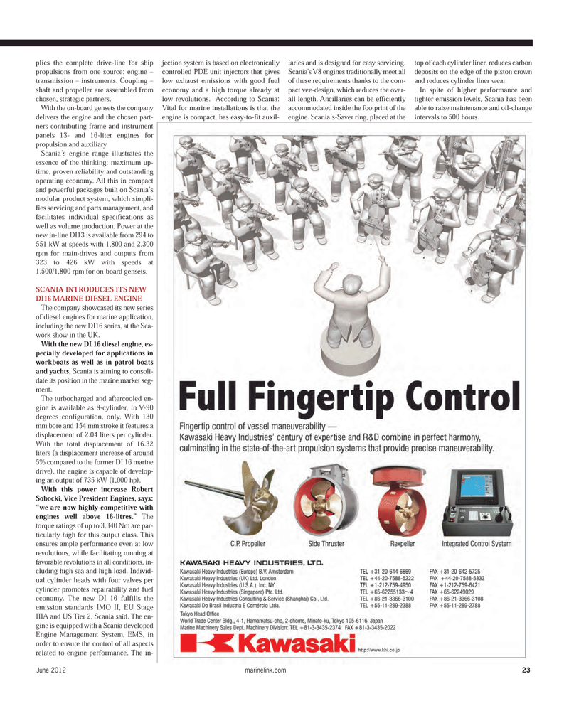 Maritime Reporter Magazine, page 23,  Jun 2012