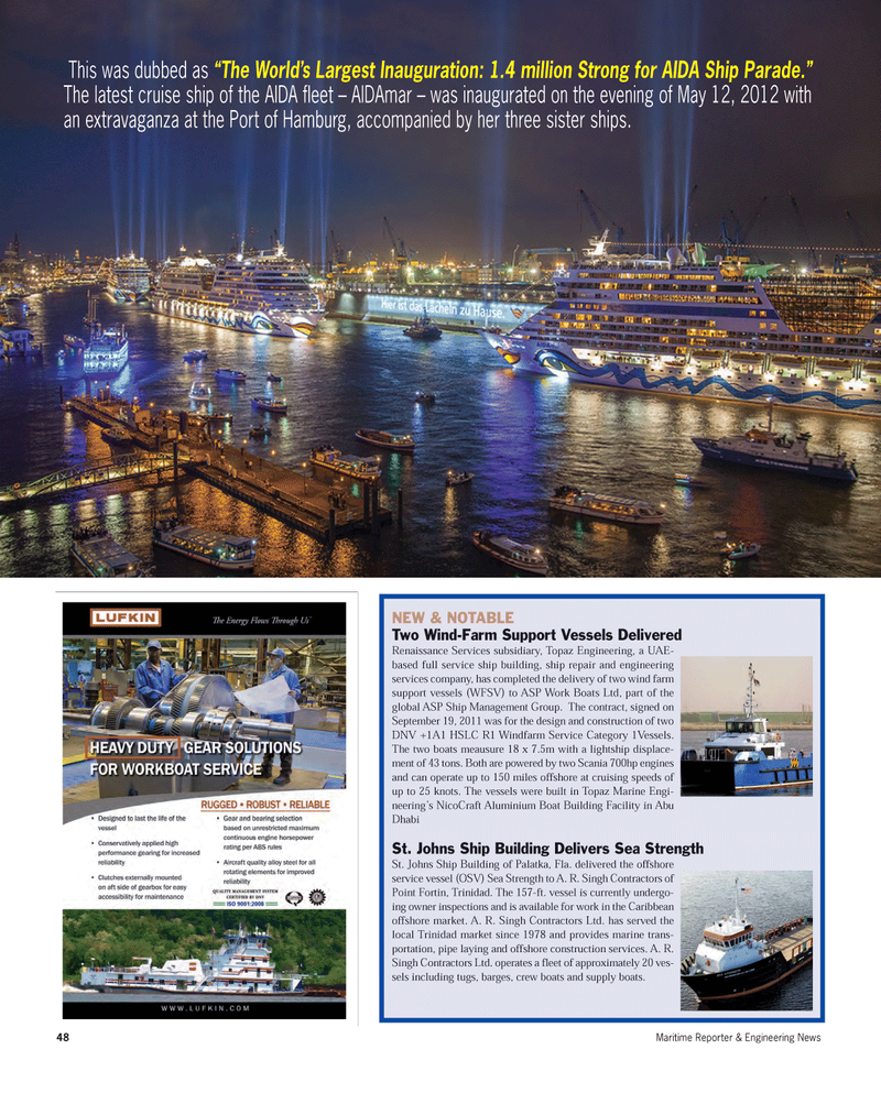 Maritime Reporter Magazine, page 48,  Jun 2012
