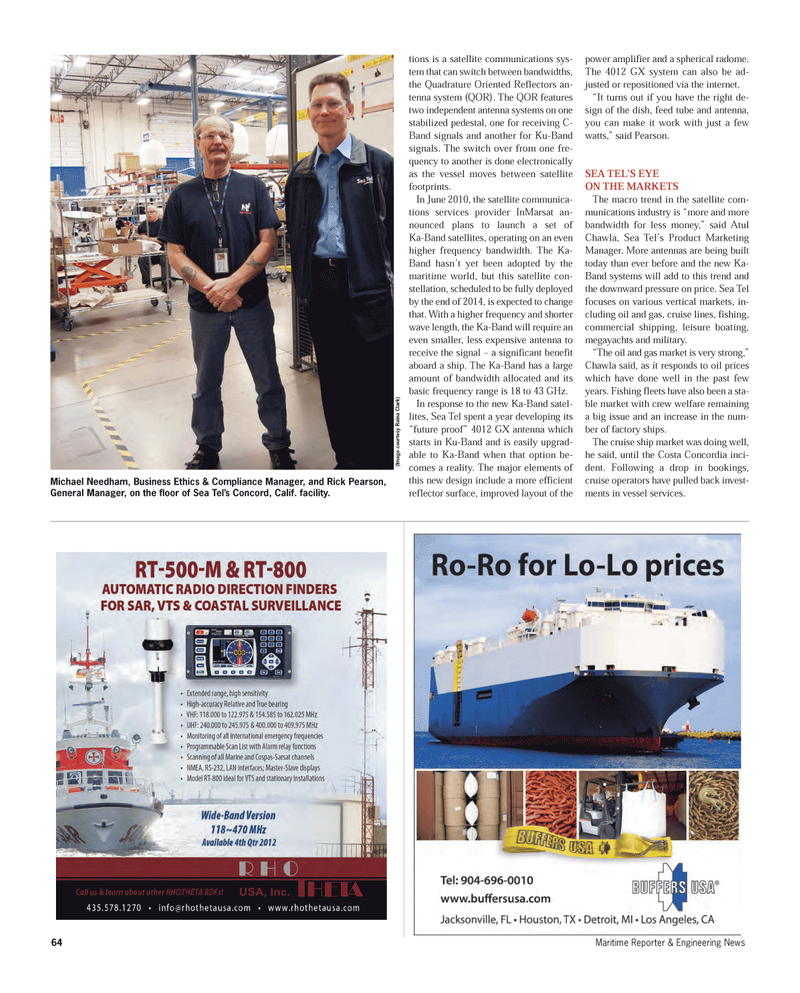 Maritime Reporter Magazine, page 64,  Jun 2012