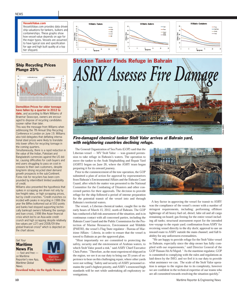 Maritime Reporter Magazine, page 10,  Jul 2012