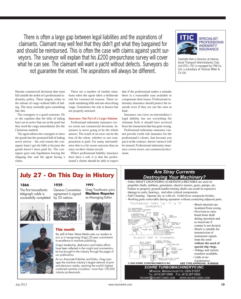 Maritime Reporter Magazine, page 19,  Jul 2012