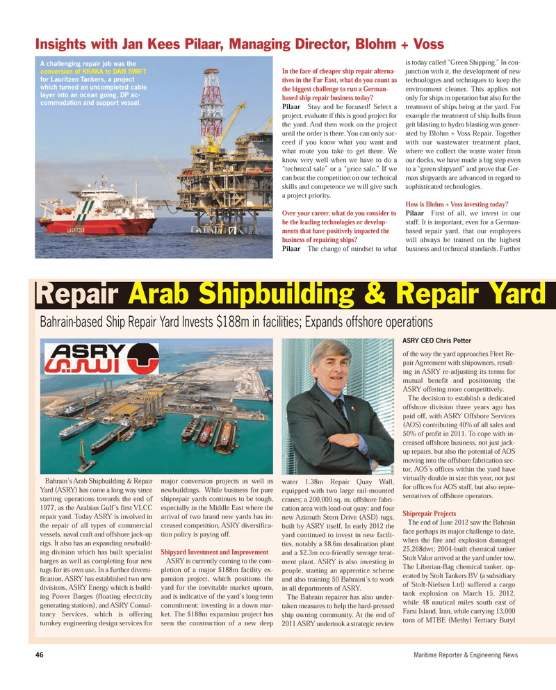 Maritime Reporter Magazine, page 46,  Aug 2012