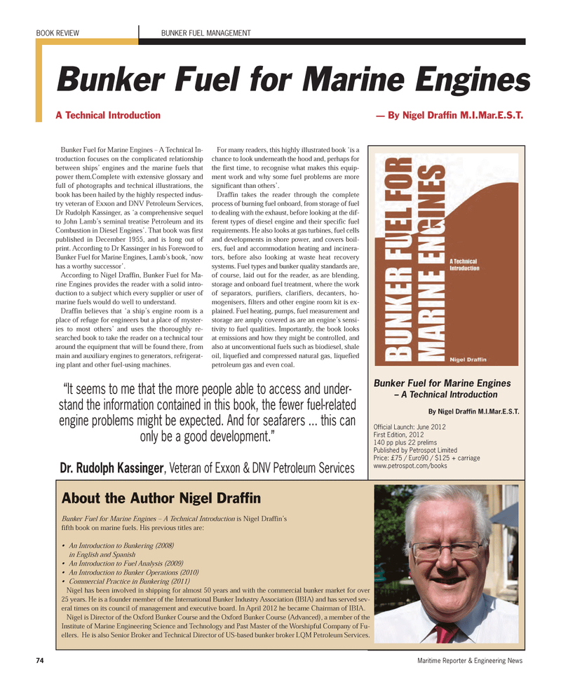 Maritime Reporter Magazine, page 74,  Aug 2012