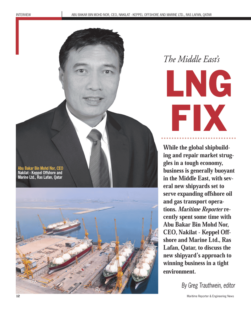Maritime Reporter Magazine, page 12,  Sep 2012