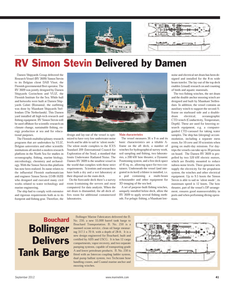 Maritime Reporter Magazine, page 41,  Sep 2012