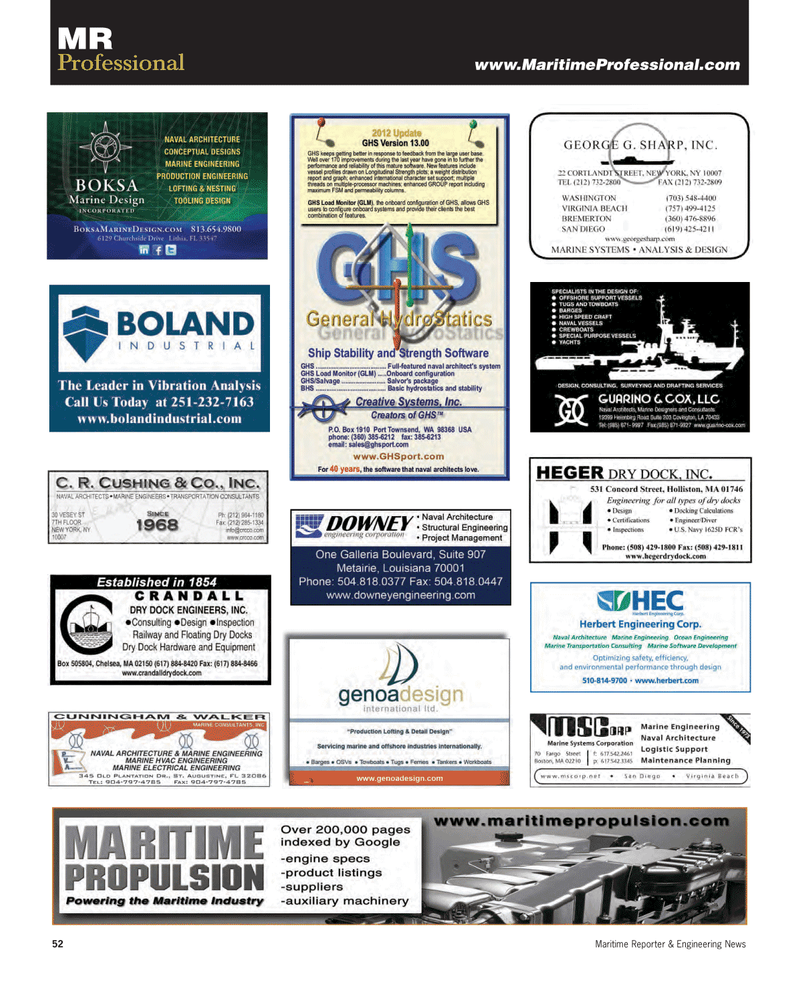 Maritime Reporter Magazine, page 52,  Sep 2012