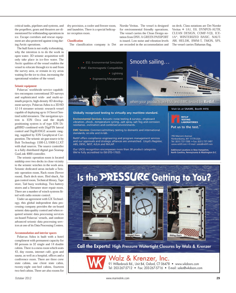 Maritime Reporter Magazine, page 29,  Oct 2012