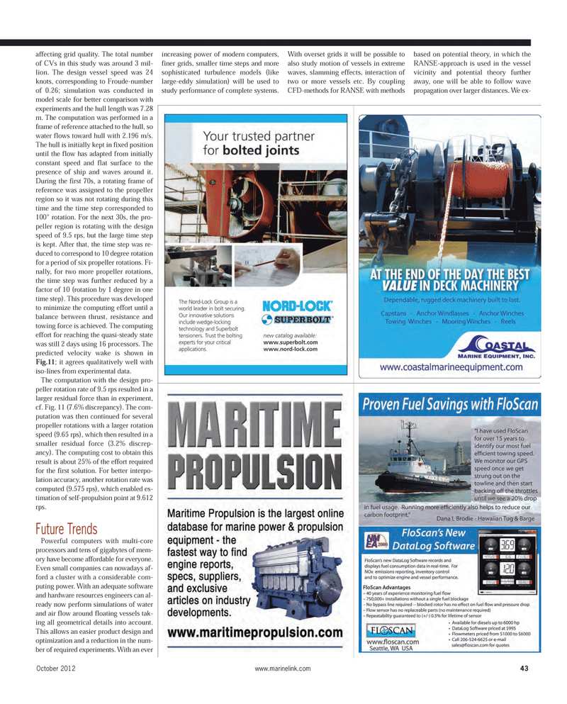 Maritime Reporter Magazine, page 43,  Oct 2012