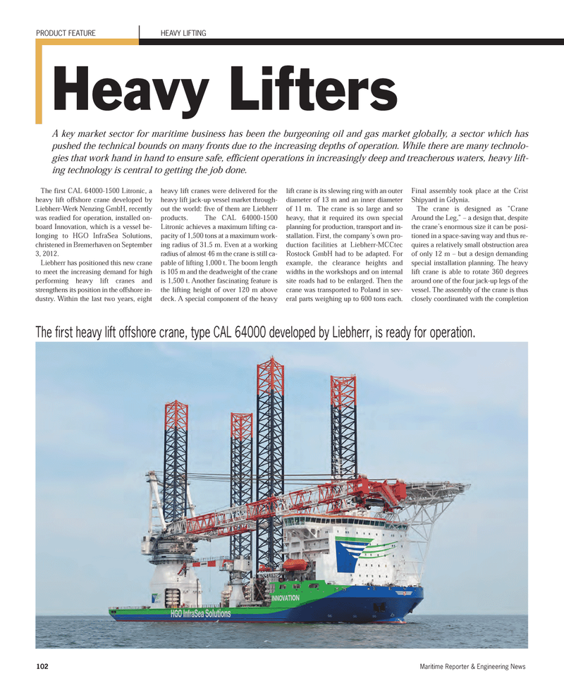 Maritime Reporter Magazine, page 102,  Nov 2012