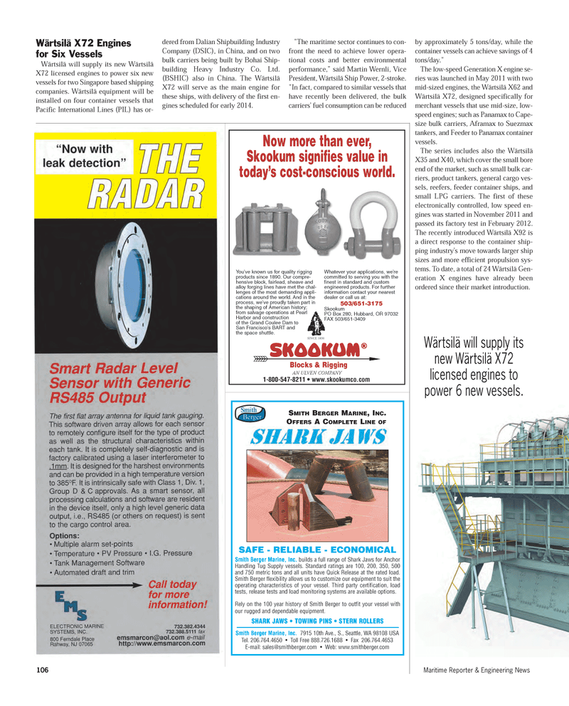 Maritime Reporter Magazine, page 106,  Nov 2012
