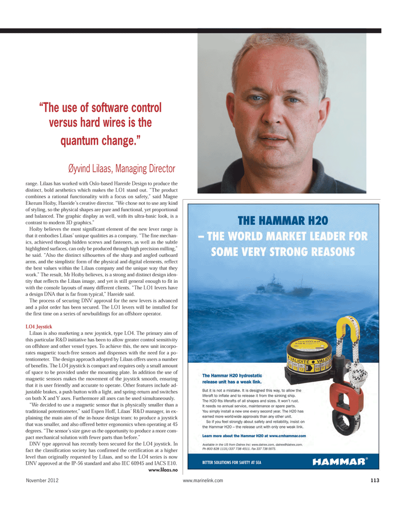 Maritime Reporter Magazine, page 113,  Nov 2012