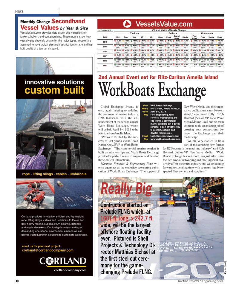 Maritime Reporter Magazine, page 10,  Nov 2012