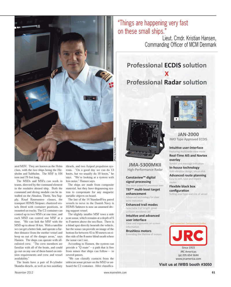 Maritime Reporter Magazine, page 61,  Nov 2012