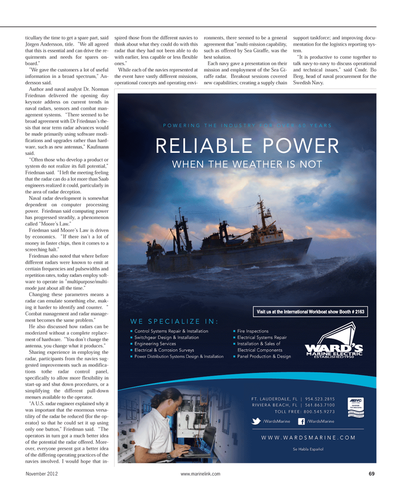 Maritime Reporter Magazine, page 69,  Nov 2012