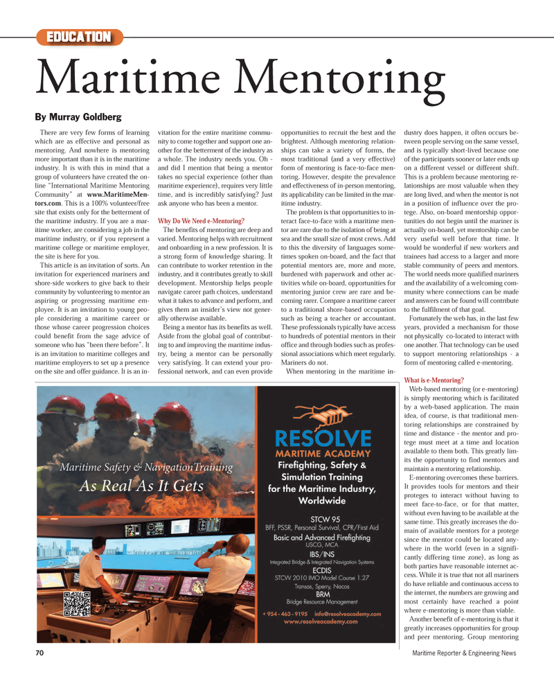 Maritime Reporter Magazine, page 70,  Nov 2012