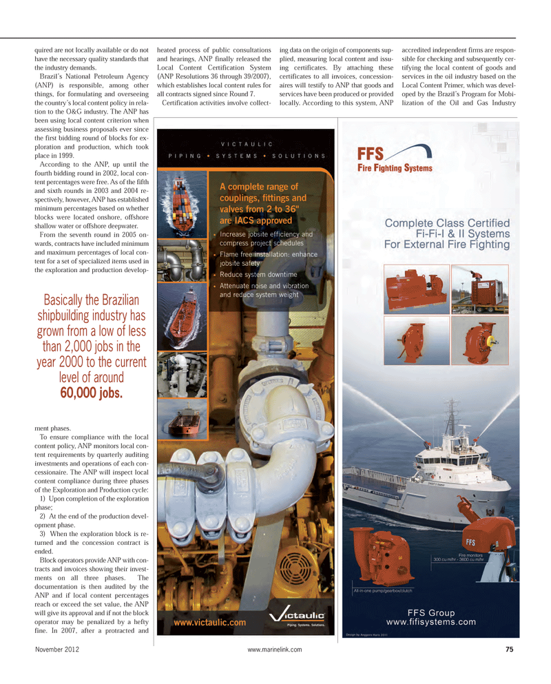Maritime Reporter Magazine, page 75,  Nov 2012