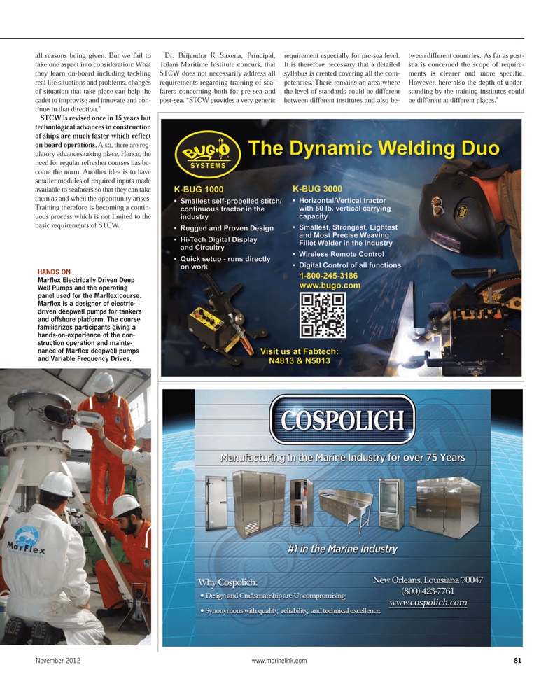 Maritime Reporter Magazine, page 81,  Nov 2012