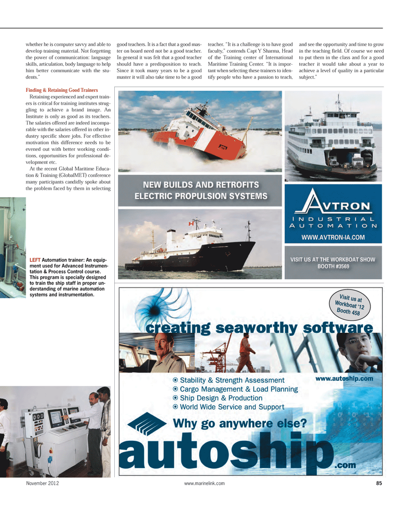 Maritime Reporter Magazine, page 85,  Nov 2012