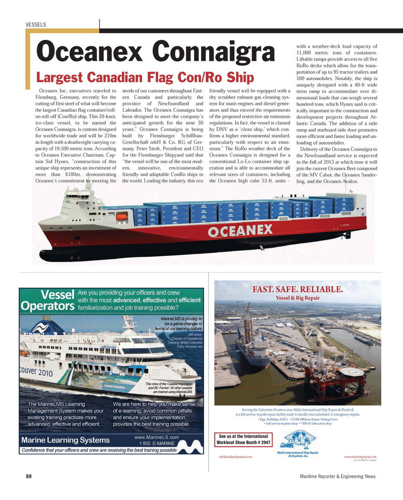 Maritime Reporter Magazine, page 88,  Nov 2012