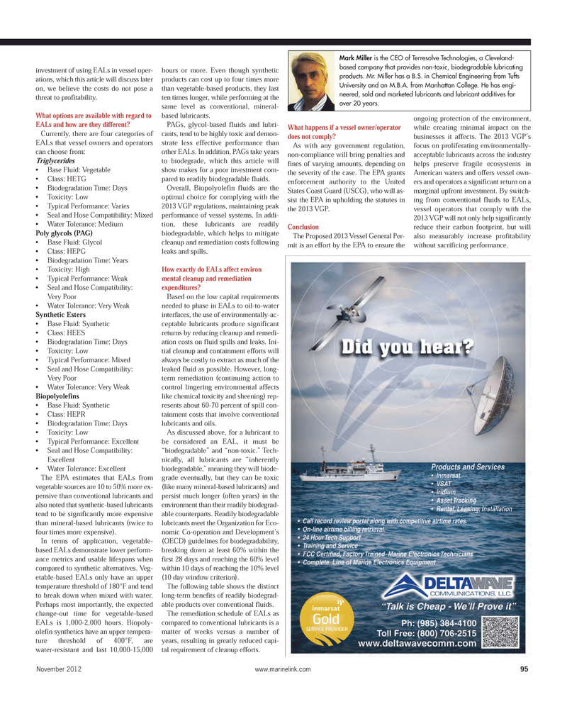 Maritime Reporter Magazine, page 95,  Nov 2012