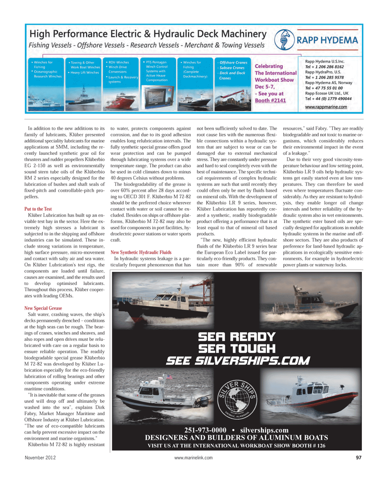 Maritime Reporter Magazine, page 97,  Nov 2012