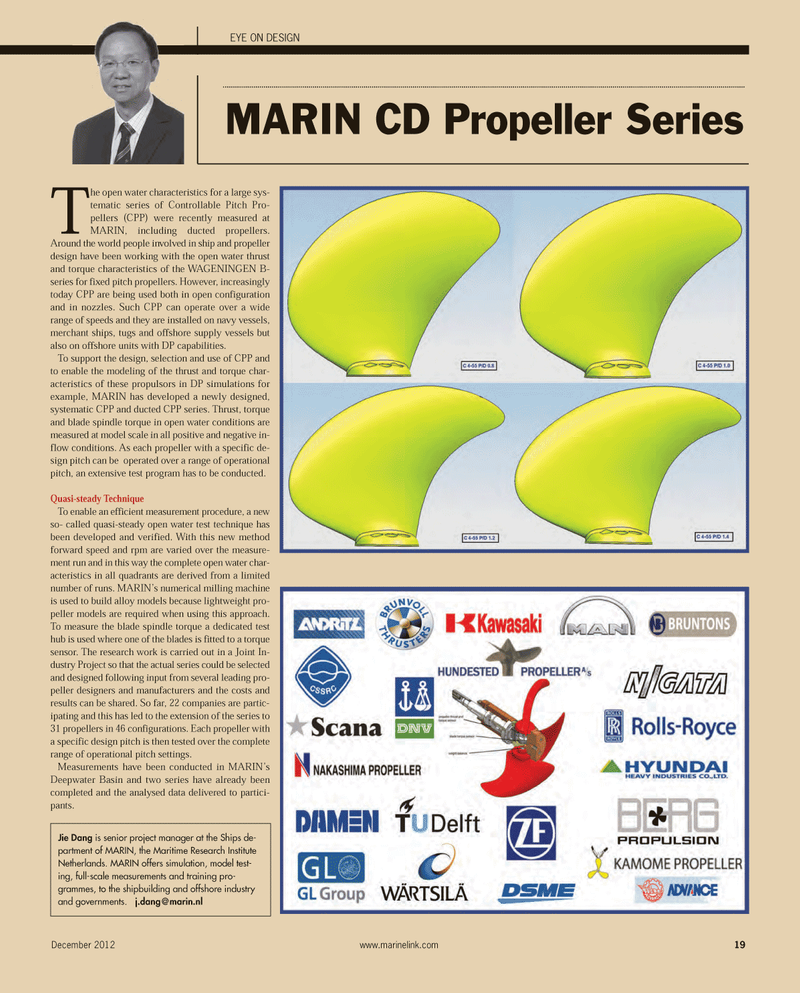 Maritime Reporter Magazine, page 19,  Dec 2012