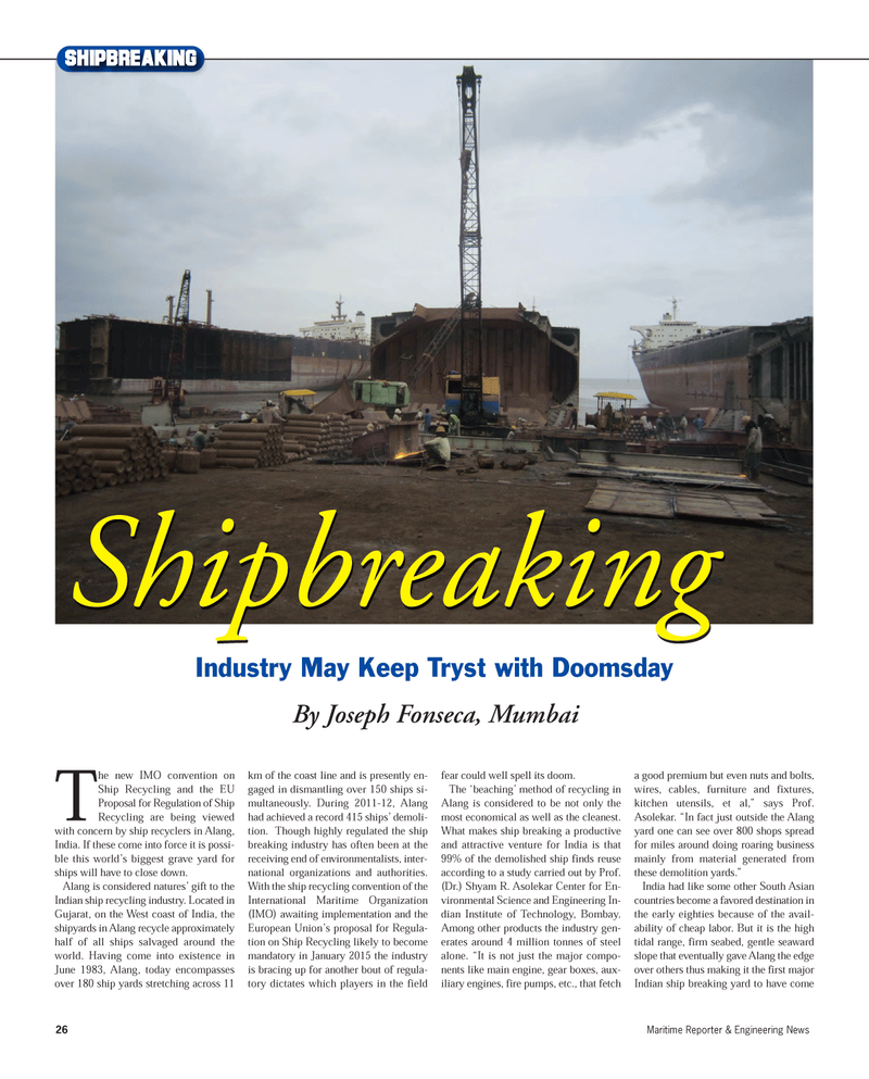 Maritime Reporter Magazine, page 26,  Dec 2012