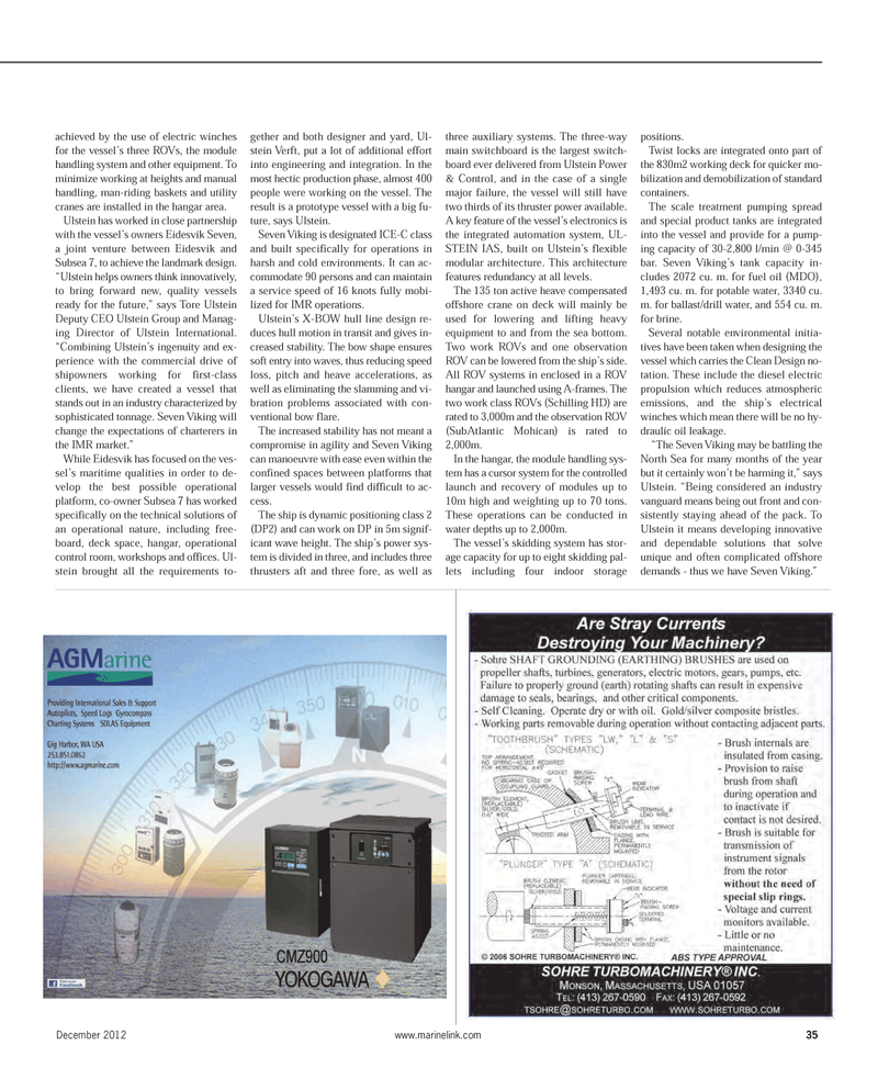 Maritime Reporter Magazine, page 35,  Dec 2012