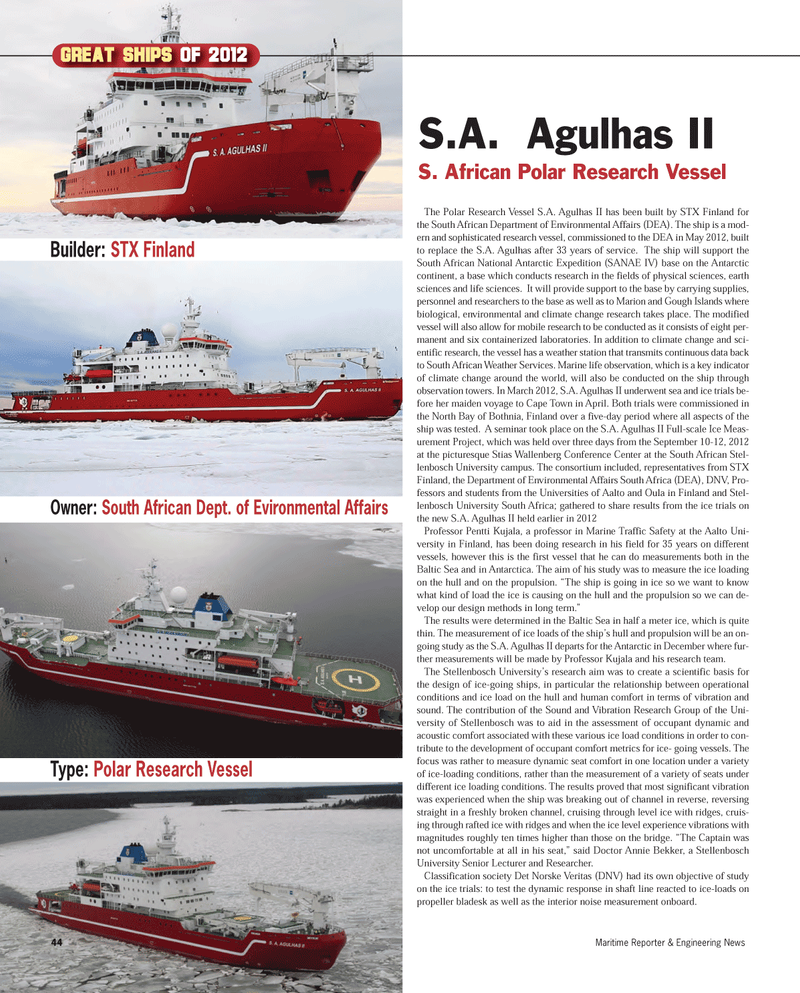 Maritime Reporter Magazine, page 44,  Dec 2012